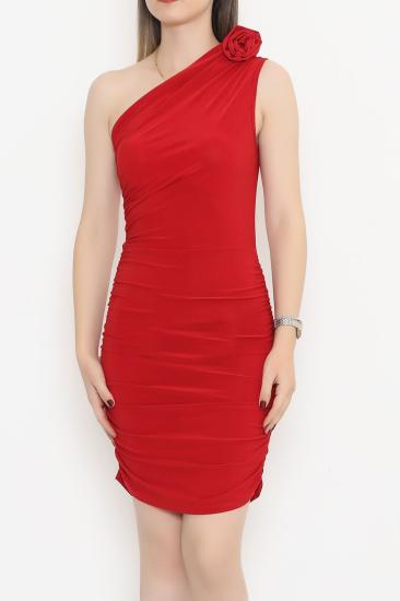Gül Detaylı Elbise Kırmızı - 3860.1595.