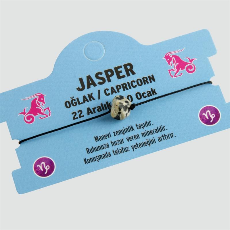 Jasper%20Doğal%20Taşlı%20Oğlak%20Burç%20Bileklik%20-%20DL0101