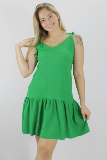 Krinkıl İp Askılı Elbise Yeşil - 1456.65
