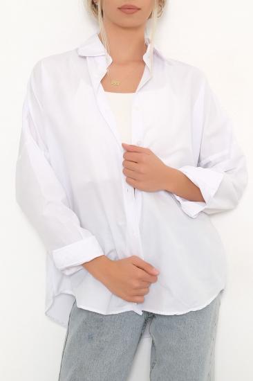 Klasik Oversize Gömlek  Beyaz - 10404.1247.
