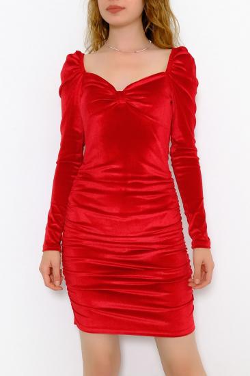 Kadife Elbise Kırmızı - 582036.1592.