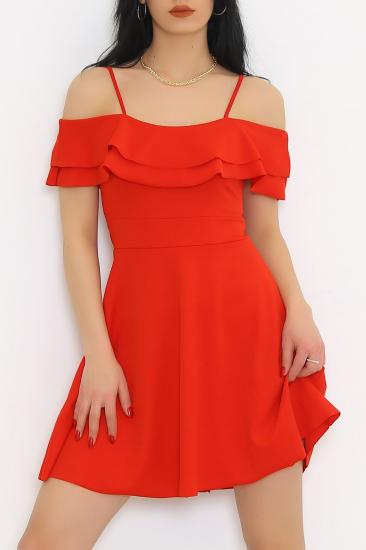 Krep Elbise Kırmızı - 58698.1592.