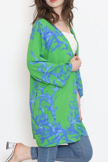 Desenli Kimono Yeşil - 1658.1095.