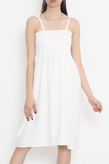İp Askılı Elbise Beyaz - 16590.1350.