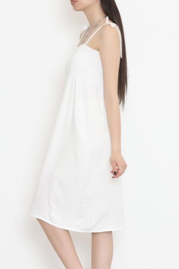 İp Askılı Elbise Beyaz - 16590.1350.