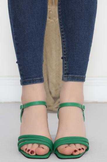 5 Cm Topuklu Ayakkabı Yeşil - 18508.264.